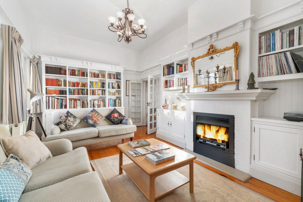 Lounge Room and library.